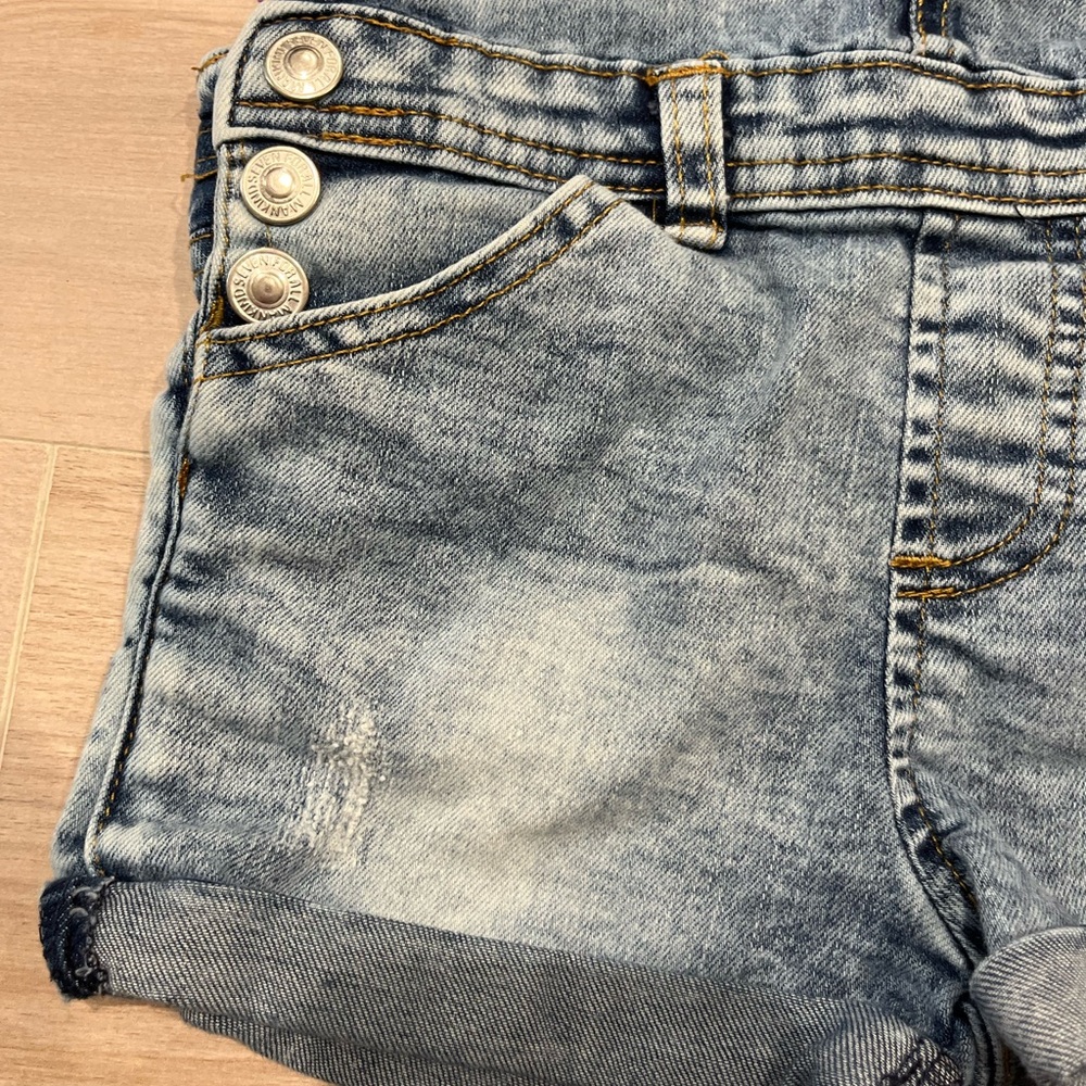7 For All Mankind Kids Denim Overalls Size 18 Months - Picture 4 of 11